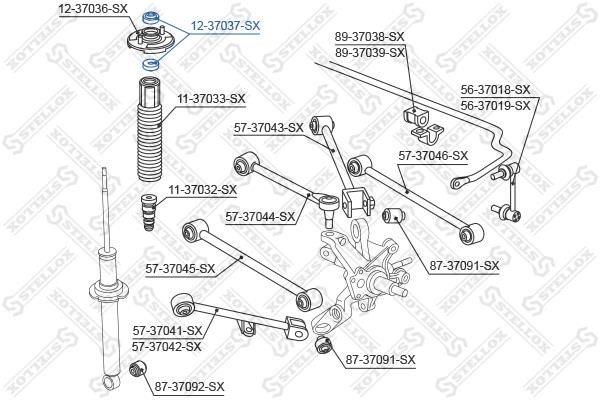 Stellox 12-37037-SX Shock absorber bearing 1237037SX