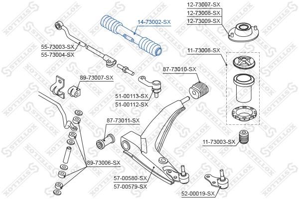 Stellox 14-73002-SX Steering rack boot 1473002SX