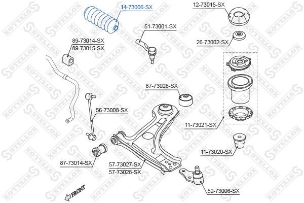 Stellox 14-73006-SX Steering rack boot 1473006SX