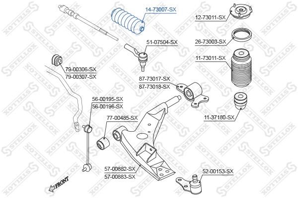 Stellox 14-73007-SX Steering rack boot 1473007SX