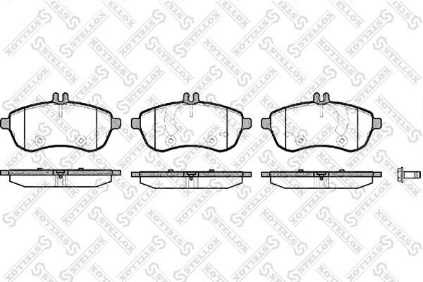Brake pad kit Mercedes SLC: 1312000SX Stellox Brake pad set