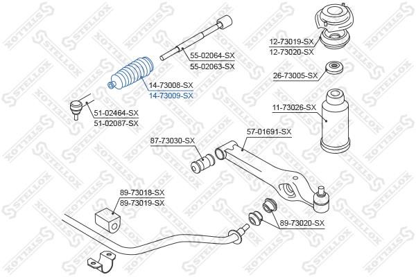 Stellox 14-73009-SX Steering rack boot 1473009SX