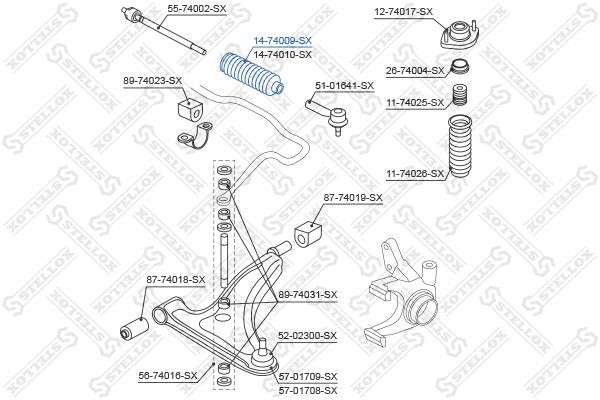 Stellox 14-74009-SX Steering rack boot 1474009SX