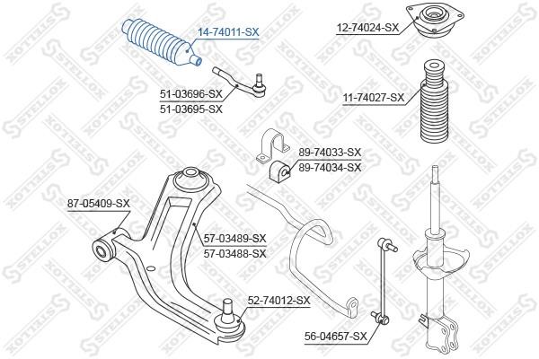 Stellox 14-74011-SX Steering rack boot 1474011SX