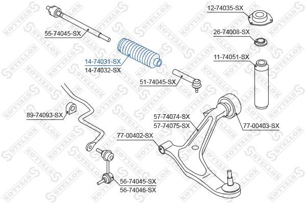 Stellox 14-74031-SX Steering rack boot 1474031SX