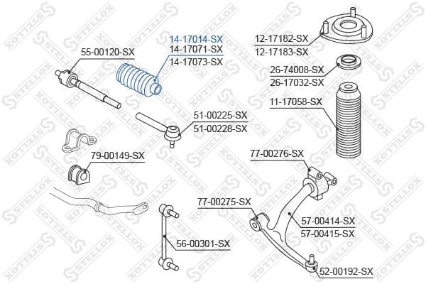 Stellox 14-17014-SX Steering rack boot 1417014SX