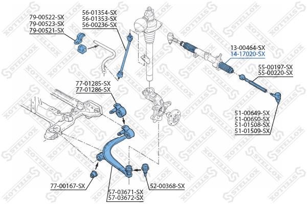 Stellox 14-17020-SX Steering rack boot 1417020SX