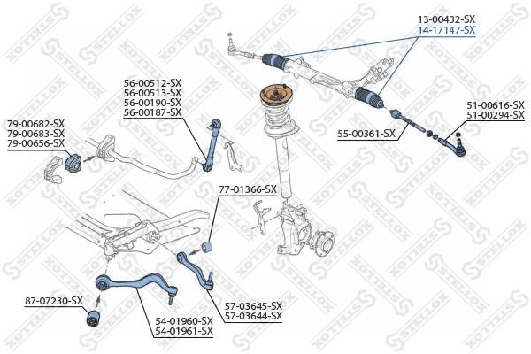 Stellox 14-17147-SX Steering rack boot 1417147SX