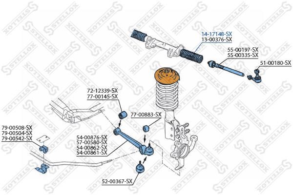 Stellox 14-17148-SX Steering rack boot 1417148SX