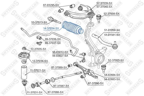 Stellox 14-37014-SX Steering rack boot 1437014SX