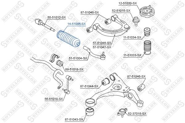 Stellox 14-51006-SX Steering rack boot 1451006SX