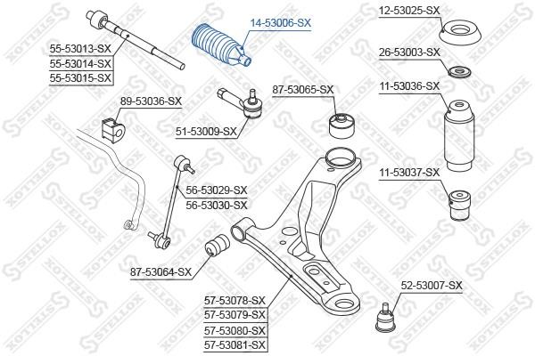 Stellox 14-53006-SX Steering rack boot 1453006SX