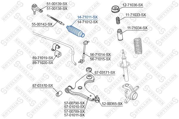 Stellox 14-71011-SX Steering rack boot 1471011SX