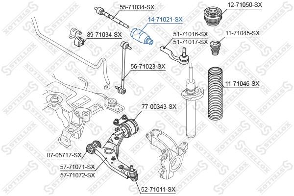 Stellox 14-71021-SX Steering rack boot 1471021SX
