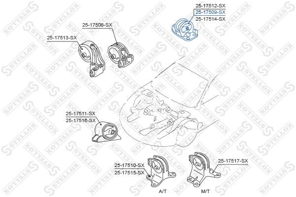 Engine mount Mitsubishi Galant: 2517509SX Stellox Engine mount