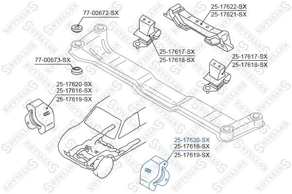 Engine mount Stellox 25-17620-SX