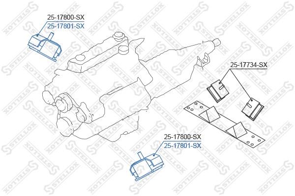 Stellox 25-17801-SX Engine mount 2517801SX