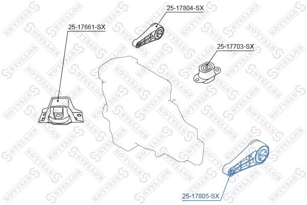 Stellox 25-17805-SX Engine mount 2517805SX