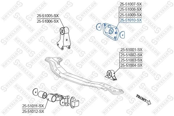 Stellox 25-51010-SX Engine mount 2551010SX