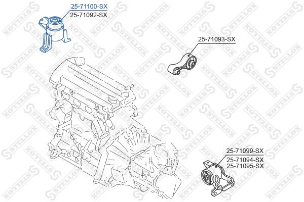 Stellox 25-71100-SX Engine mount 2571100SX 2571100SX Stellox Engine mount