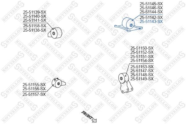 Stellox 25-51143-SX Engine mount 2551143SX