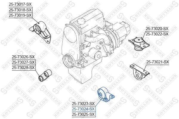 Stellox 25-73024-SX Engine mount, front right 2573024SX