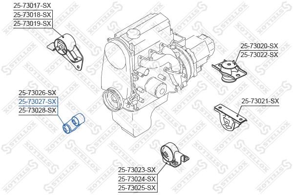 Stellox 25-73027-SX Engine mount 2573027SX