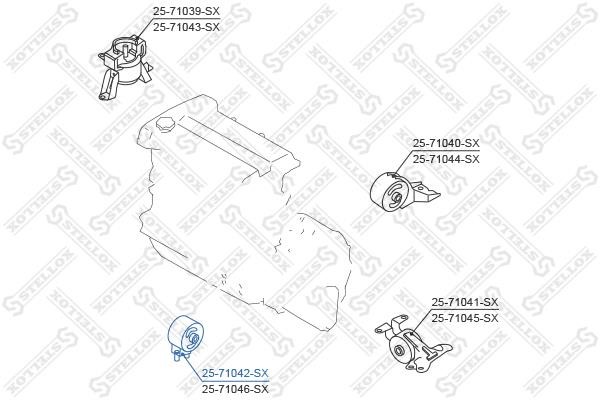 Engine mount, front Stellox 25-71042-SX