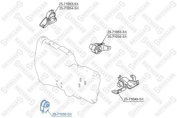 Engine mount, front Stellox 25-71050-SX