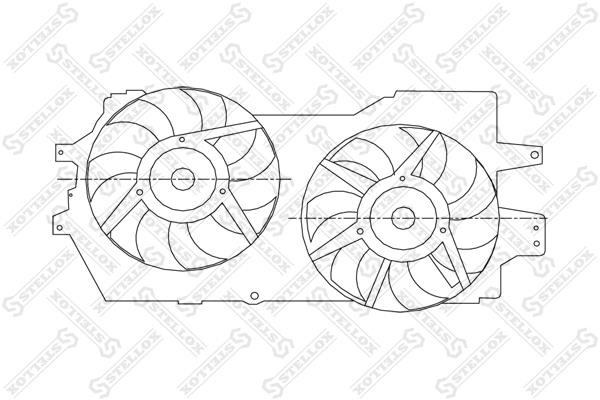 Stellox 29-99107-SX Hub, engine cooling fan wheel 2999107SX