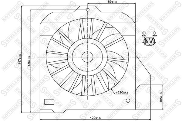 Stellox 29-99108-SX Hub, engine cooling fan wheel 2999108SX