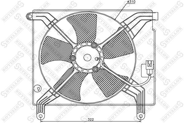 Stellox 29-99178-SX Hub, engine cooling fan wheel 2999178SX