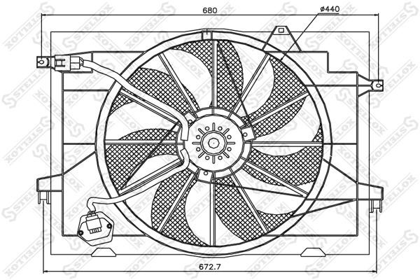 Stellox 29-99186-SX Hub, engine cooling fan wheel 2999186SX