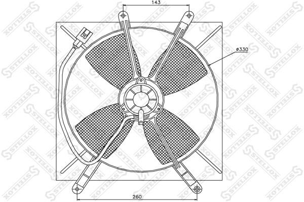 Stellox 29-99220-SX Hub, engine cooling fan wheel 2999220SX