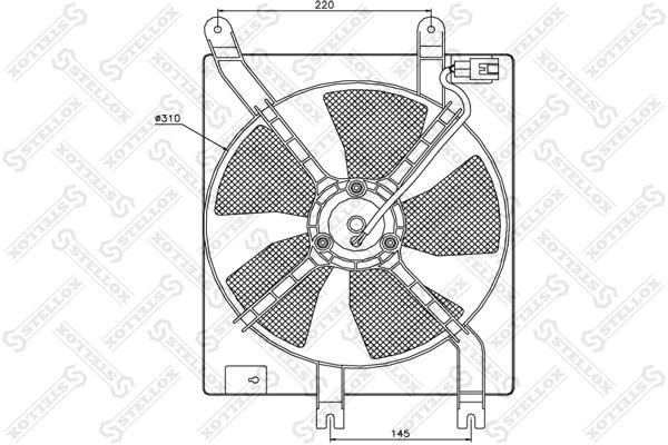 Stellox 29-99252-SX Hub, engine cooling fan wheel 2999252SX