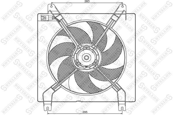 Stellox 29-99254-SX Hub, engine cooling fan wheel 2999254SX