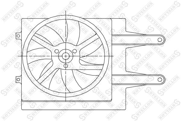 Stellox 29-99258-SX Hub, engine cooling fan wheel 2999258SX