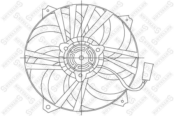 Stellox 29-99278-SX Hub, engine cooling fan wheel 2999278SX