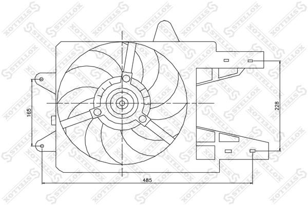 Stellox 29-99295-SX Hub, engine cooling fan wheel 2999295SX