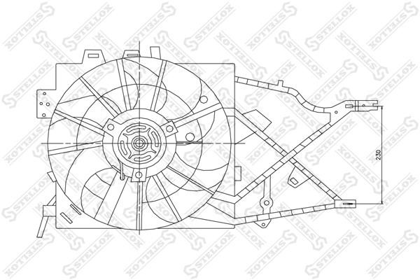 Stellox 29-99304-SX Hub, engine cooling fan wheel 2999304SX