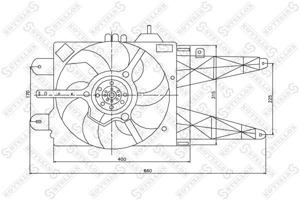 Stellox 29-99311-SX Hub, engine cooling fan wheel 2999311SX
