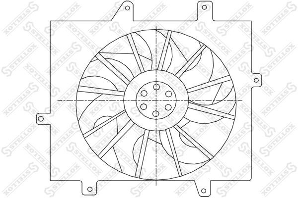 Stellox 29-99325-SX Hub, engine cooling fan wheel 2999325SX