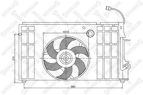 Stellox 29-99404-SX Hub, engine cooling fan wheel 2999404SX