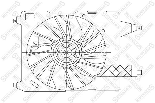 Stellox 29-99410-SX Hub, engine cooling fan wheel 2999410SX