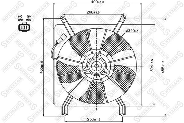 Stellox 29-99418-SX Hub, engine cooling fan wheel 2999418SX