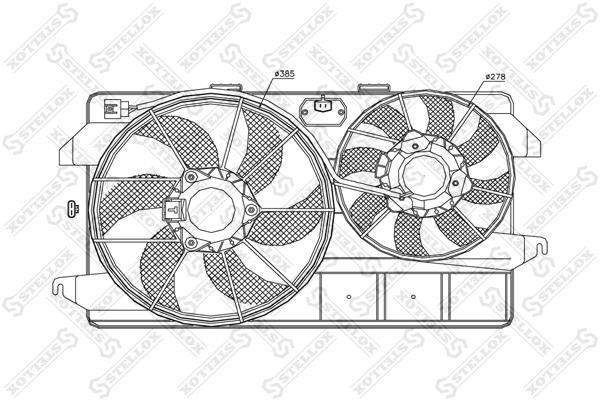 Stellox 29-99440-SX Hub, engine cooling fan wheel 2999440SX