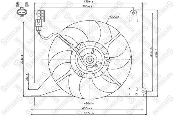 Stellox 29-99443-SX Hub, engine cooling fan wheel 2999443SX