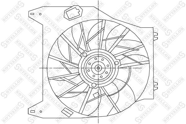 Stellox 29-99078-SX Hub, engine cooling fan wheel 2999078SX
