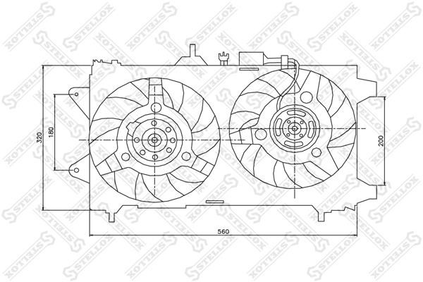 Stellox 29-99089-SX Hub, engine cooling fan wheel 2999089SX