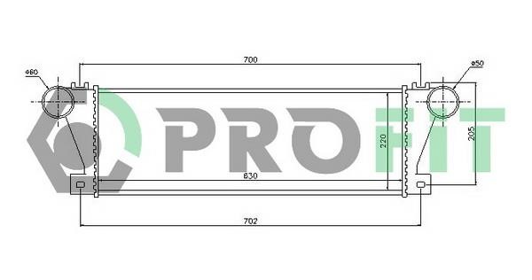 Profit PR 2094T1 Intercooler, charger PR2094T1